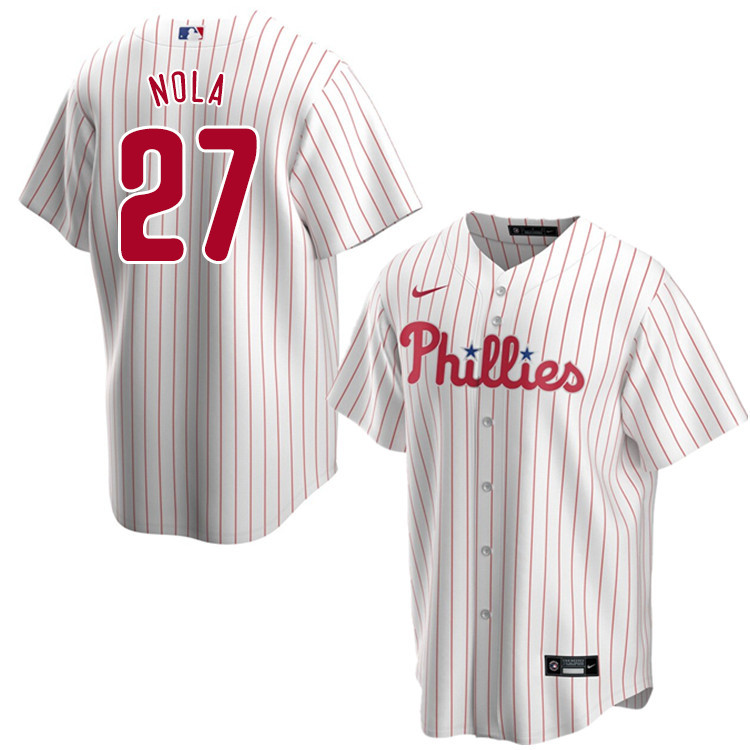 Nike Men #27 Aaron Nola Philadelphia Phillies Baseball Jerseys Sale-White